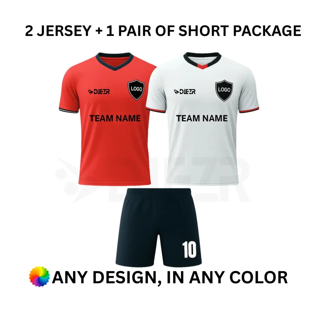2 Jersey & 1 Pair Of Shorts Soccer Package