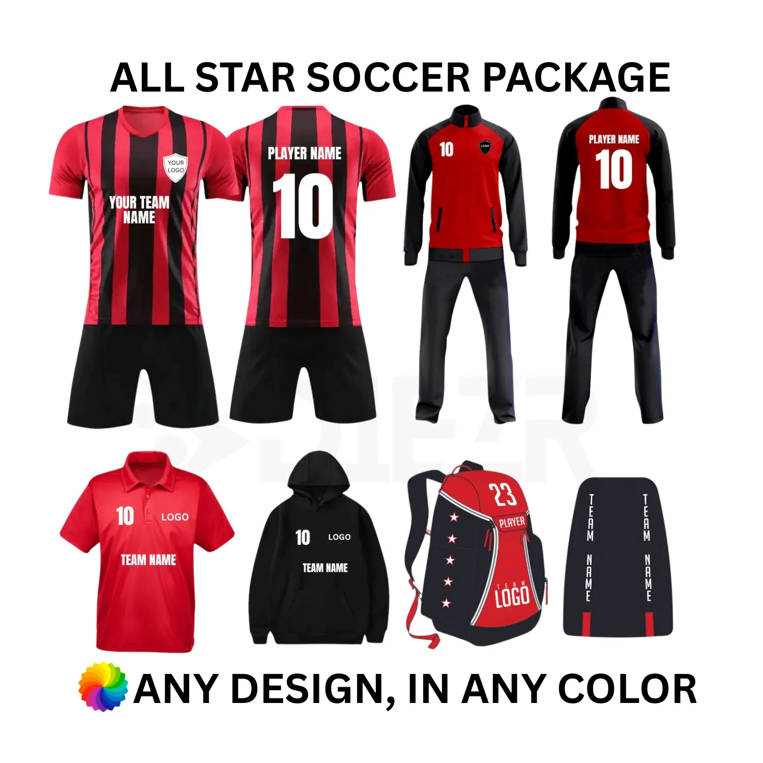 All Star Soccer Uniform Package